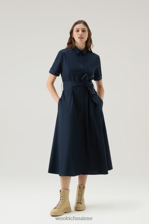 robe chemise en popeline pur coton bleu melton vêtements femmes Woolrich 2FX2J5