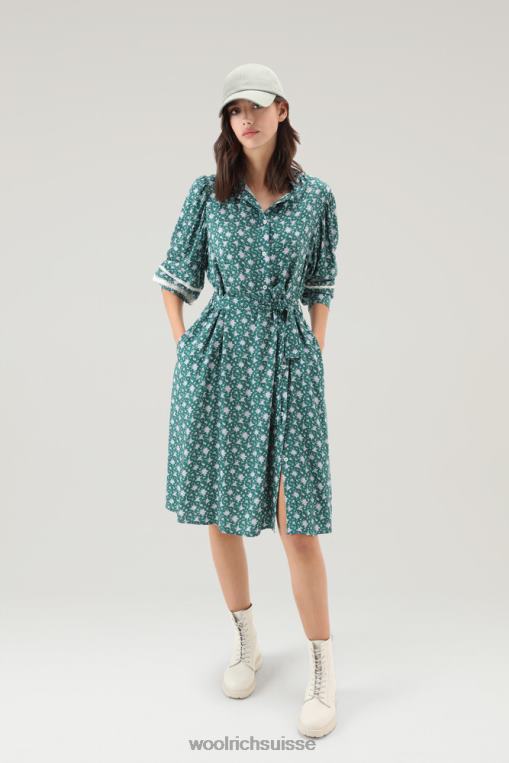 robe imprimée à motif floral à feuilles persistantes vêtements femmes Woolrich 2FX2J49
