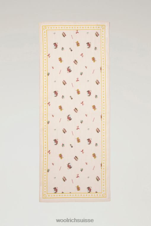 bandana long en pur coton beige accessoires Hommes Woolrich 2FX2J544