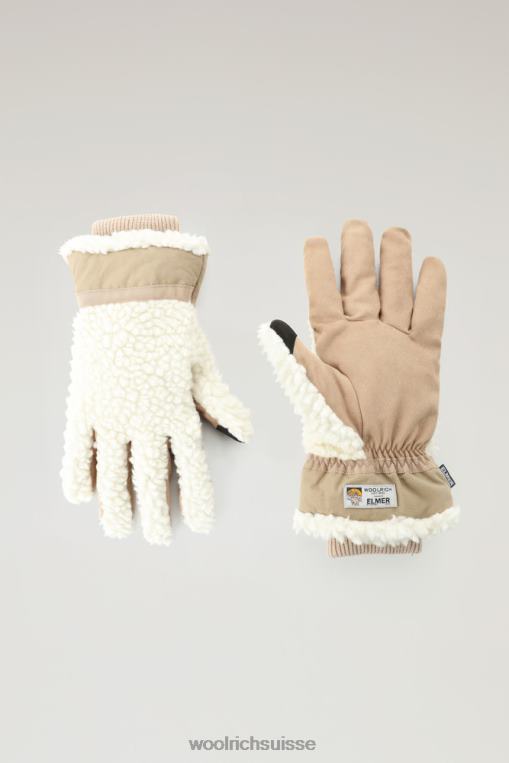 gants en sherpa-elmer crème lactée accessoires Hommes Woolrich 2FX2J727