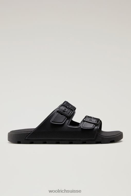 sandales en cuir vegan avec boucles noir chaussure Hommes Woolrich 2FX2J636