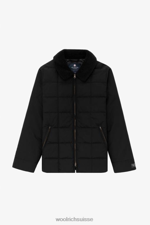 veste matelassée en tissu ramar avec col chemise sherpa-aime leon dore noir vêtements Hommes Woolrich 2FX2J743