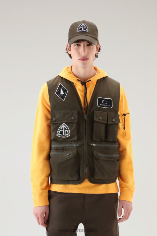 gilet de trail en ramar écologique léger vert foncé vêtements Hommes Woolrich 2FX2J463