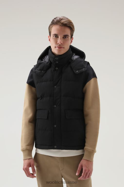gilet des Aléoutiennes avec capuche amovible noir vêtements Hommes Woolrich 2FX2J773