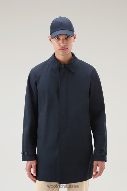 carcoat de ville en touche urbaine bleu melton vêtements Hommes Woolrich 2FX2J554