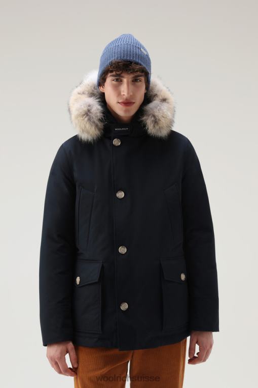anorak arctique en tissu ramar avec fourrure amovible bleu melton vêtements Hommes Woolrich 2FX2J860