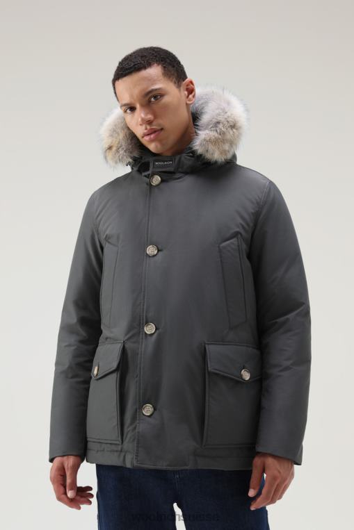anorak arctique en tissu ramar avec fourrure amovible ombre grise vêtements Hommes Woolrich 2FX2J850