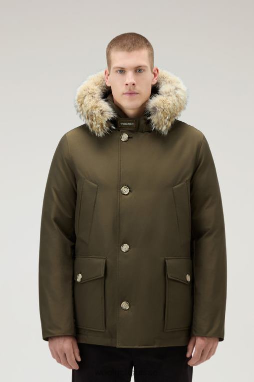 anorak arctique en tissu ramar avec fourrure amovible vert foncé vêtements Hommes Woolrich 2FX2J851