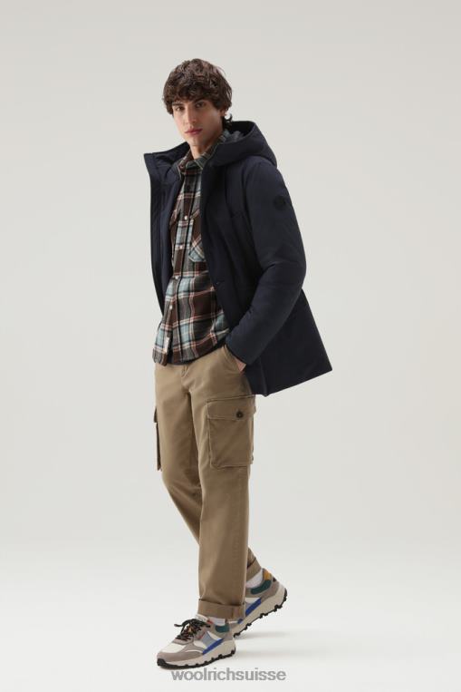 parka arctique en nylon stretch bleu melton vêtements Hommes Woolrich 2FX2J821