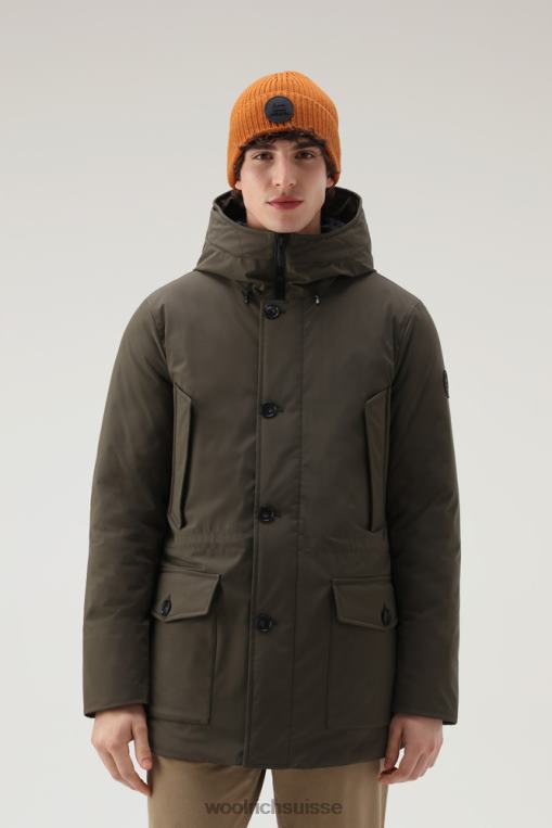 parka arctique en nylon stretch vert foncé vêtements Hommes Woolrich 2FX2J825