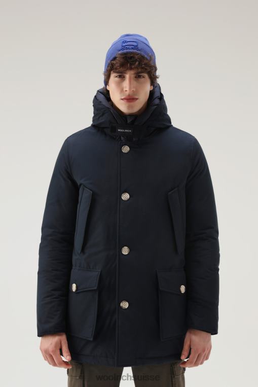 parka arctique en tissu ramar bleu melton vêtements Hommes Woolrich 2FX2J853