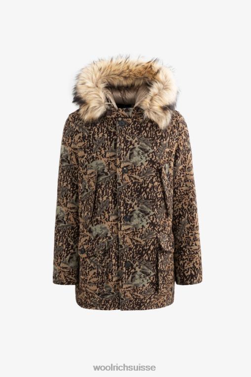 parka camouflage avec fausse fourrure amovible-aime Leon Dore camouflage marron vêtements Hommes Woolrich 2FX2J771