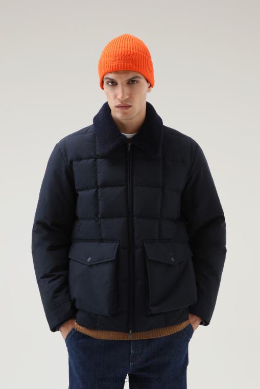 Blizzard - Duster - Veste matelassée en ramar écologique bleu melton vêtements Hommes Woolrich 2FX2J738