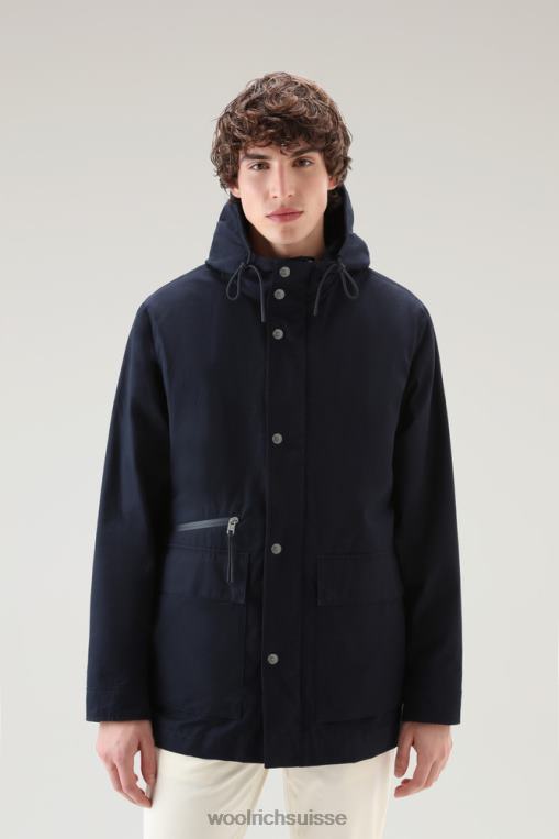 Veste de montagne 3 en 1 en coton byrd doux avec gilet matelassé amovible bleu melton vêtements Hommes Woolrich 2FX2J438