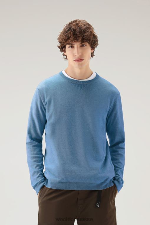 pull à col rond en pur coton campanule mélangée vêtements Hommes Woolrich 2FX2J526