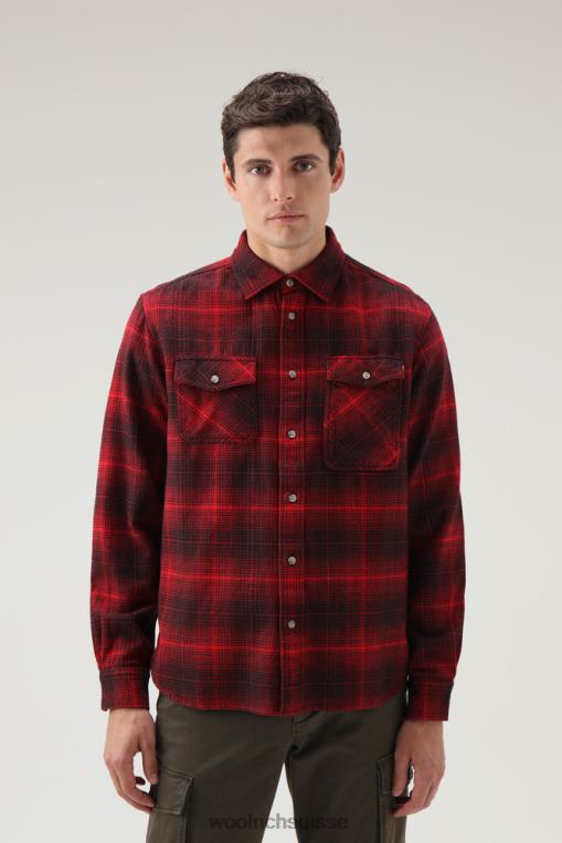 chemise à carreaux en flanelle cruiser chèque rouge vêtements Hommes Woolrich 2FX2J703