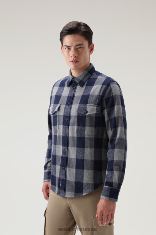 chemise à carreaux en flanelle oxbow buffle gris mélangé vêtements Hommes Woolrich 2FX2J648
