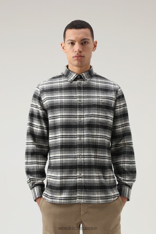 chemise à carreaux traditionnelle en flanelle chasse blanche vêtements Hommes Woolrich 2FX2J670