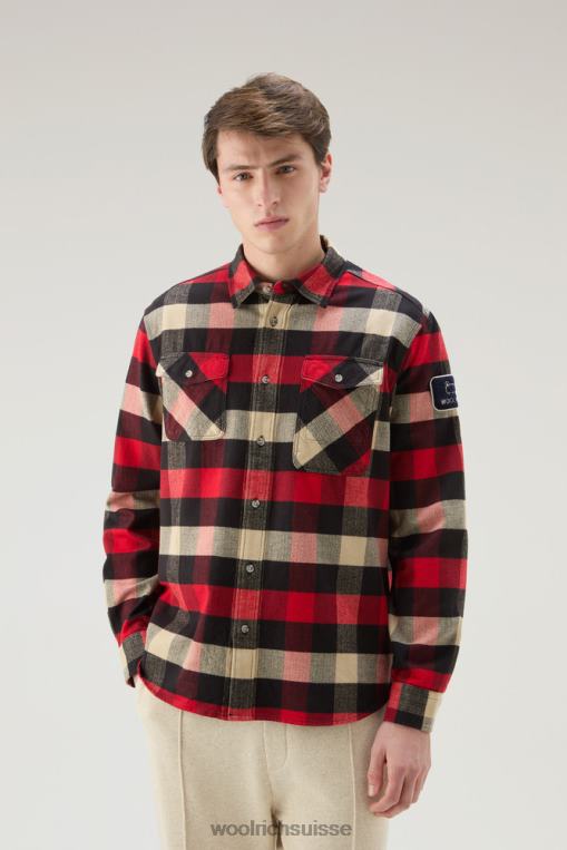 chemise en flanelle sentiers buffle rouge vêtements Hommes Woolrich 2FX2J391