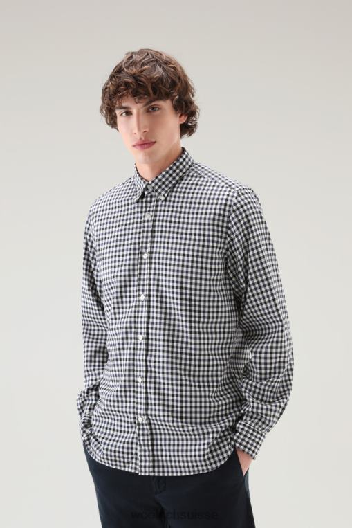 chemise en laine mérinos vierge cool buffle bleu vêtements Hommes Woolrich 2FX2J805