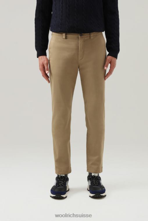 pantalon chino en coton stretch kaki doré vêtements Hommes Woolrich 2FX2J650