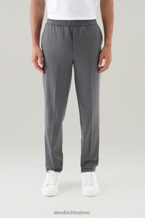 pantalon chino en laine vierge italienne cool mélange gris clair vêtements Hommes Woolrich 2FX2J506