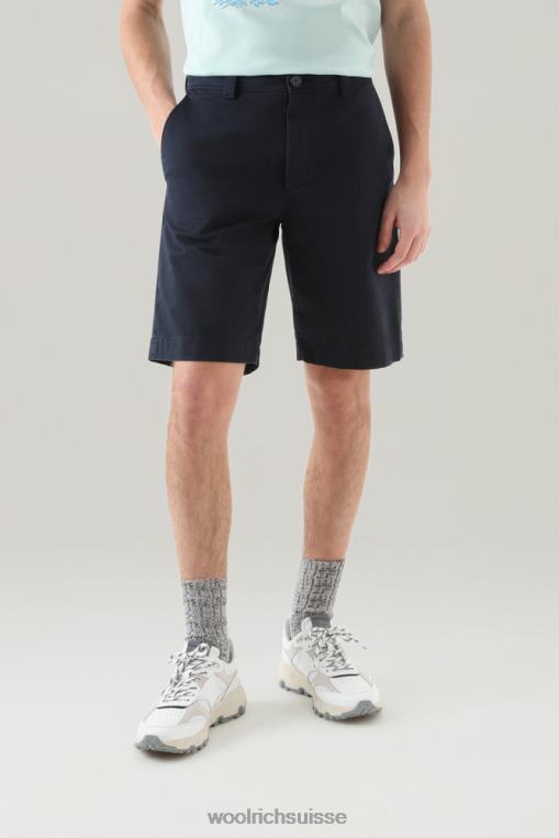 short chino teint en pièce 1 bleu melton vêtements Hommes Woolrich 2FX2J379