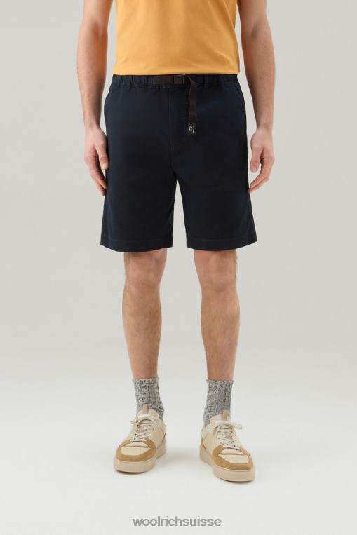 short chino teint en pièce en coton stretch bleu melton vêtements Hommes Woolrich 2FX2J433