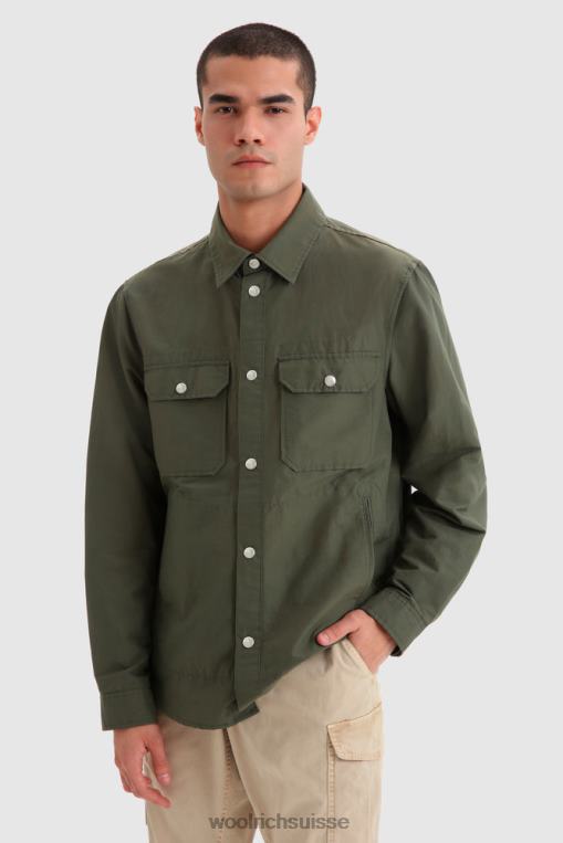 Surchemise cruiser en ramar écologique clair lierre vert vêtements Hommes Woolrich 2FX2J790