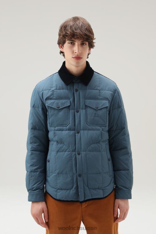 surchemise Heritage Terrain matelassée en nylon Taslan lac bleu vêtements Hommes Woolrich 2FX2J661