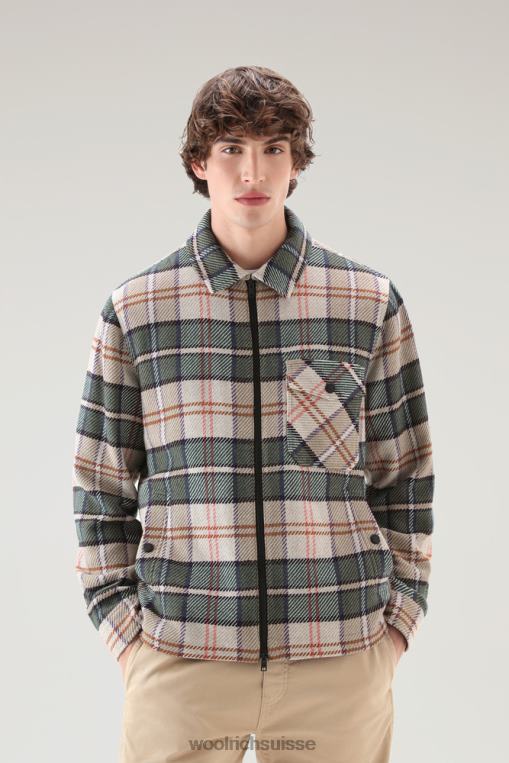 surchemise à carreaux Timber en tissu de laine et coton mélangés Manteco chèque violet vêtements Hommes Woolrich 2FX2J435