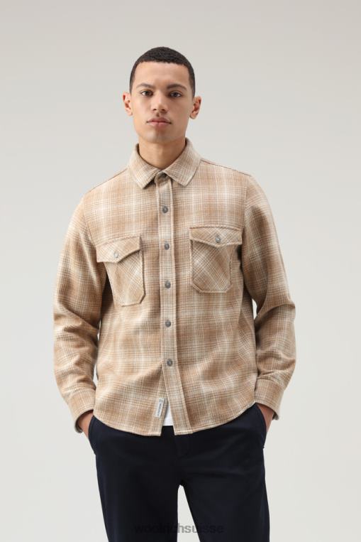 surchemise à carreaux d'Alaska en mélange de laine italienne recyclée chasse aux chameaux vêtements Hommes Woolrich 2FX2J691