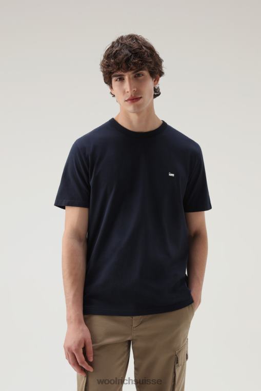 t-shirt en coton avec mouton bleu melton vêtements Hommes Woolrich 2FX2J739