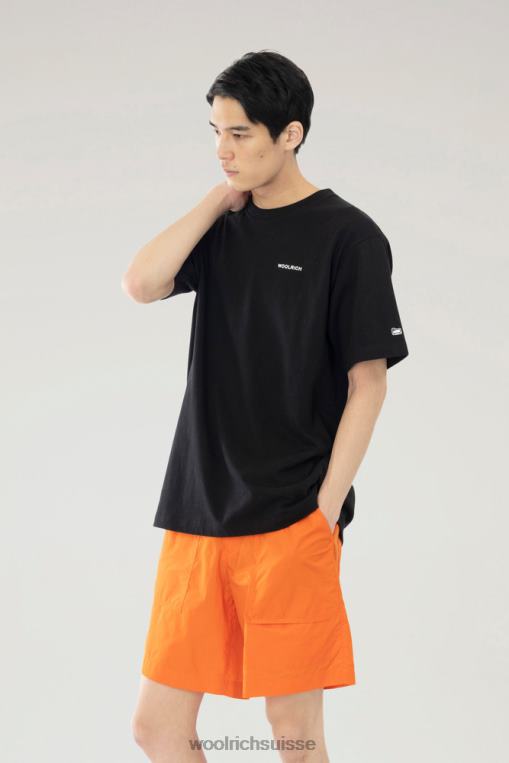 t-shirt en pur coton avec imprimé au dos noir vêtements Hommes Woolrich 2FX2J610