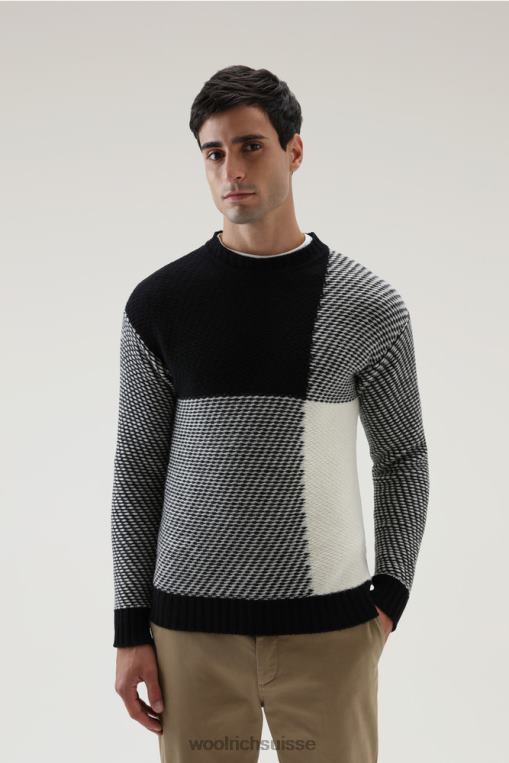 col rond unisexe avec motif à carreaux de buffle buffle blanc vêtements unisexe Woolrich 2FX2J298