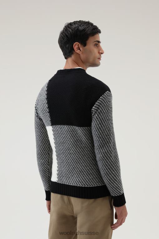 col rond unisexe avec motif à carreaux de buffle buffle blanc vêtements unisexe Woolrich 2FX2J298