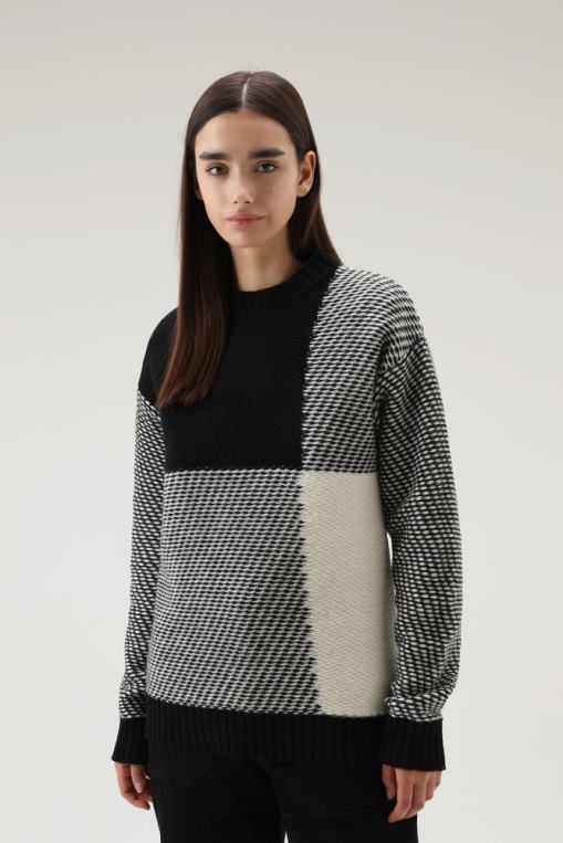col rond unisexe avec motif à carreaux de buffle buffle blanc vêtements unisexe Woolrich 2FX2J298