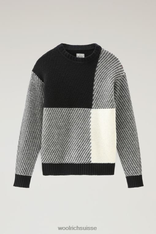 col rond unisexe avec motif à carreaux de buffle buffle blanc vêtements unisexe Woolrich 2FX2J298
