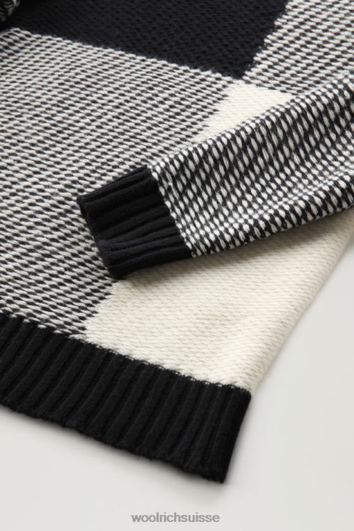 col rond unisexe avec motif à carreaux de buffle buffle blanc vêtements unisexe Woolrich 2FX2J298