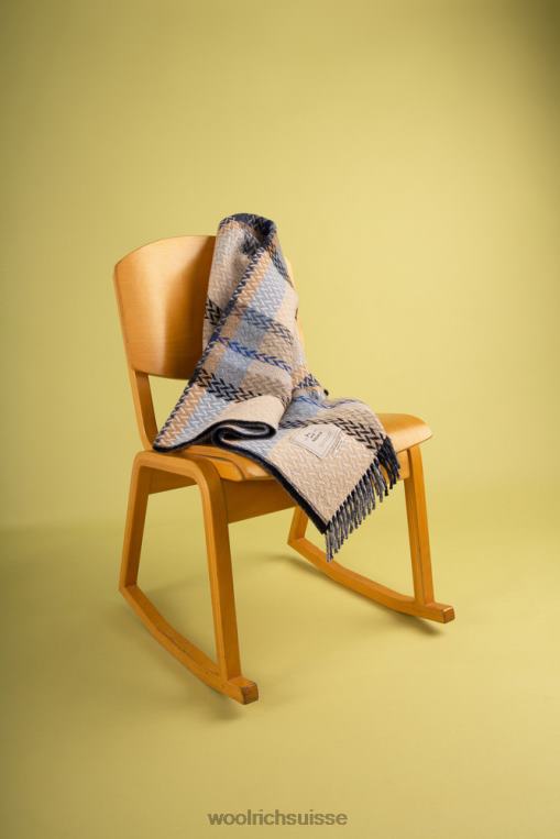 couverture à carreaux jacquard en laine mélangée lac bleu accessoires unisexe Woolrich 2FX2J271