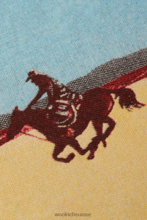 couverture de paysage jacquard en laine mélangée - un de ces jours bleu ciel accessoires unisexe Woolrich 2FX2J325